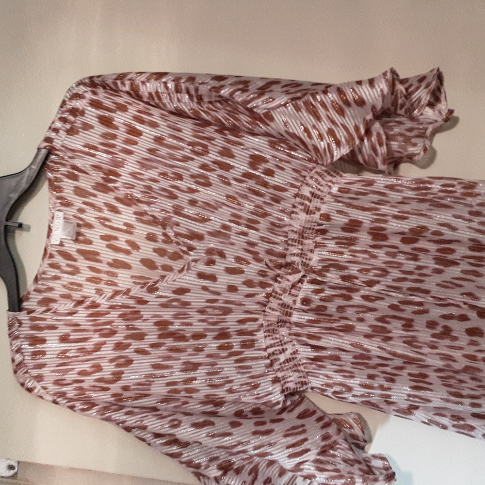 Maxi sheer animal print dress